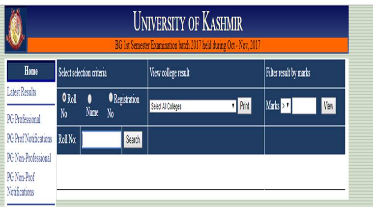kashmir University Result 2025 Out