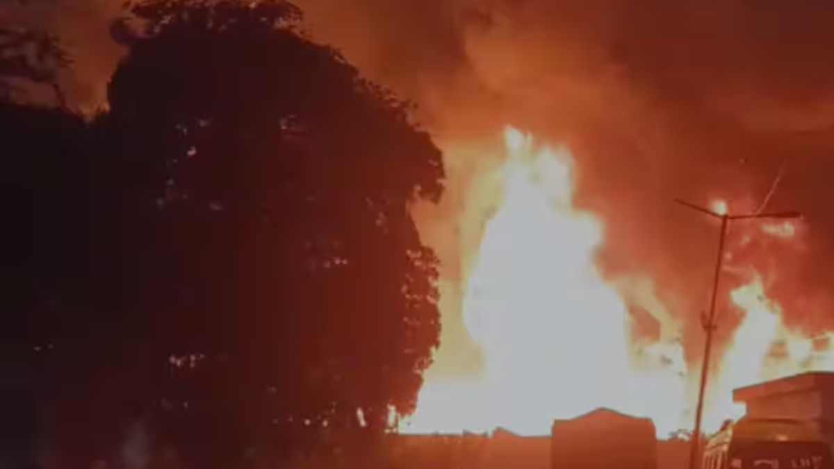 Delhi Rohini Fire News, (source: social media )