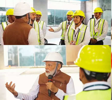 PM Modi at Bullet Train Station