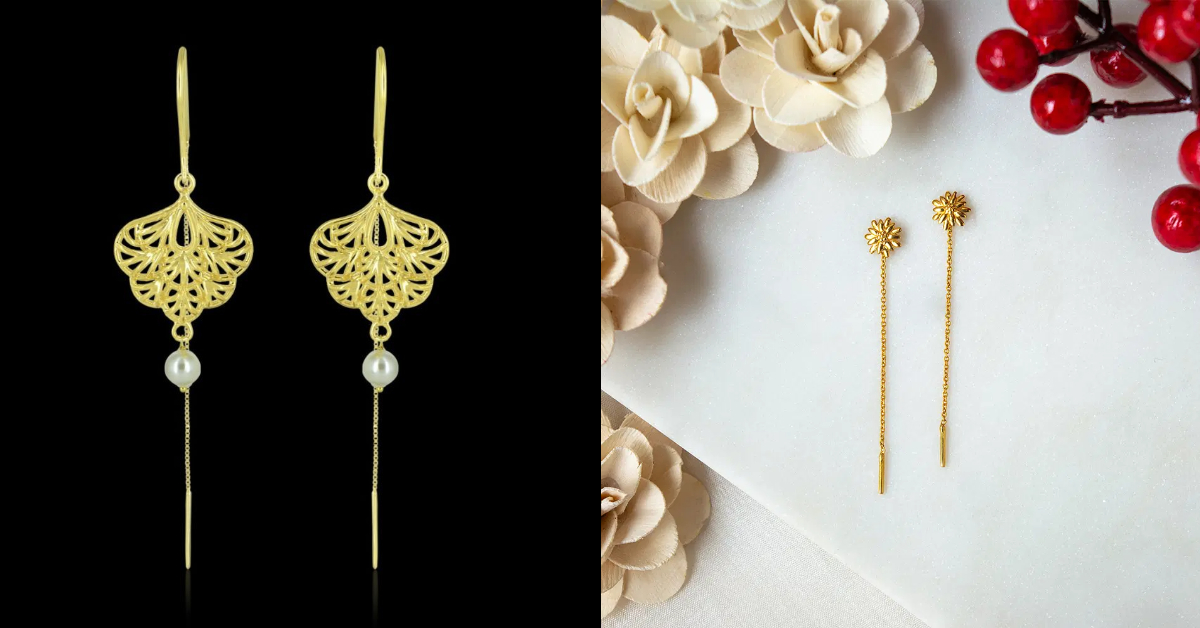 Sui Dhaga Gold Earrings Designs( Source: Social Media)