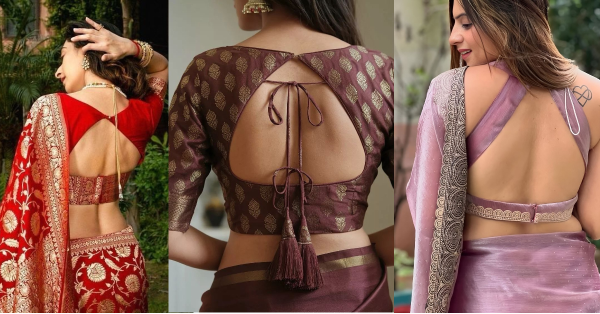 Latest Backless Blouse Design( Social Media)