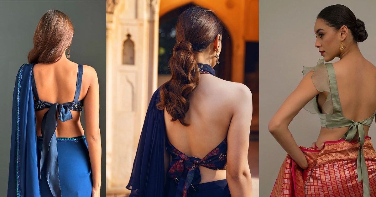 Latest Backless Blouse Design( Social Media)