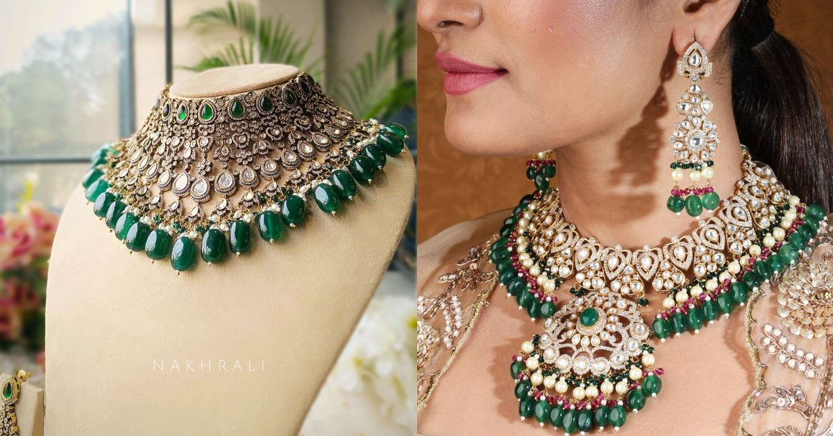 Green Jewellery Designs for Bride( Source: Social Media)