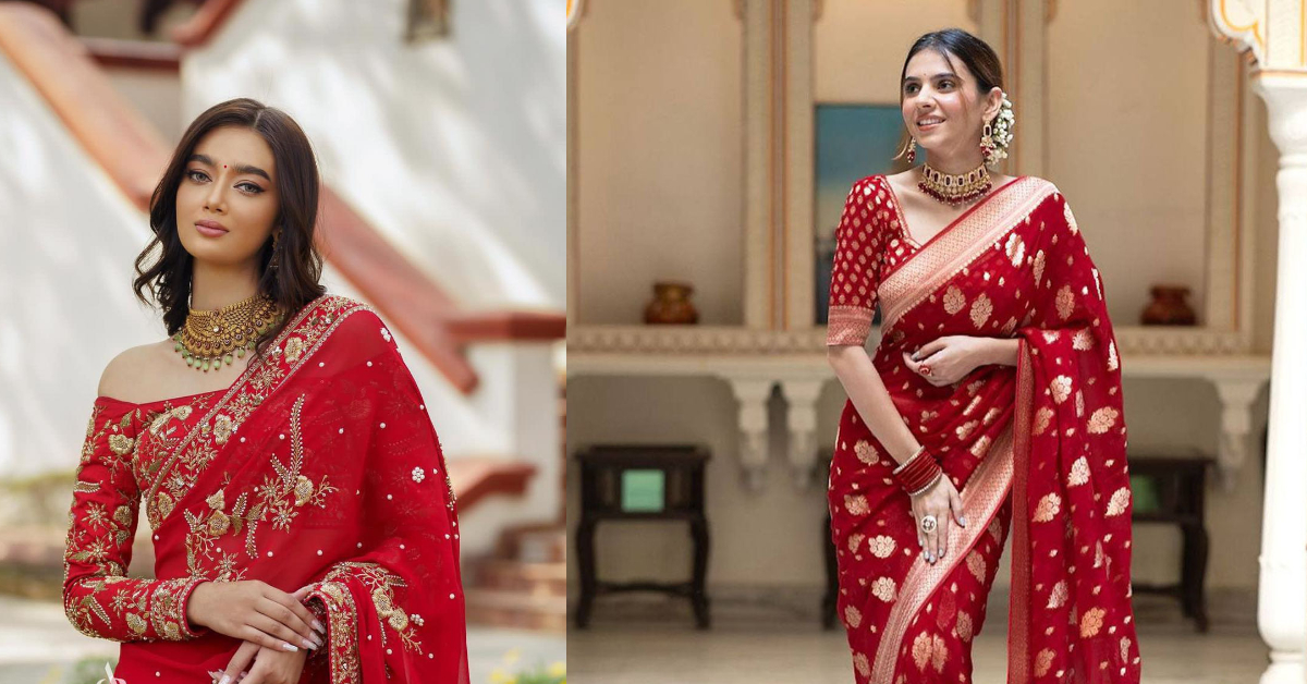 Modern Bridal Saree Design( Source: Social Media)