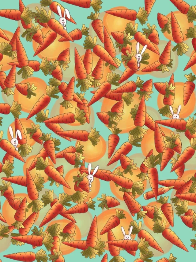 optical illusion  ढूंढ सको तो ढूंढो  गाजरों के बीच छिपी है एक चालाक पेंसिल