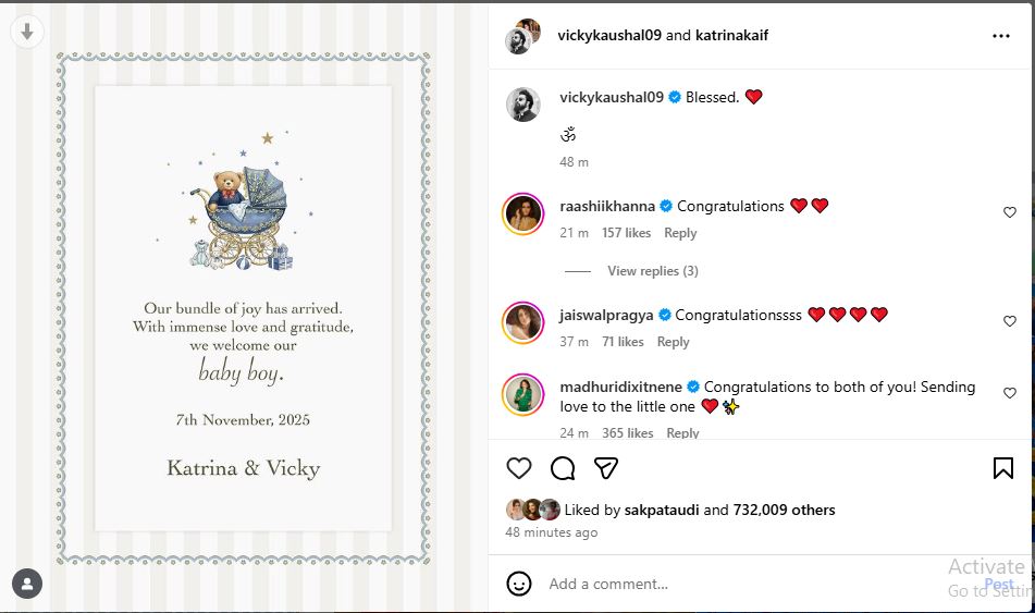 Katrina Kaif Blessed With a Baby Boy( Source: Social Media)