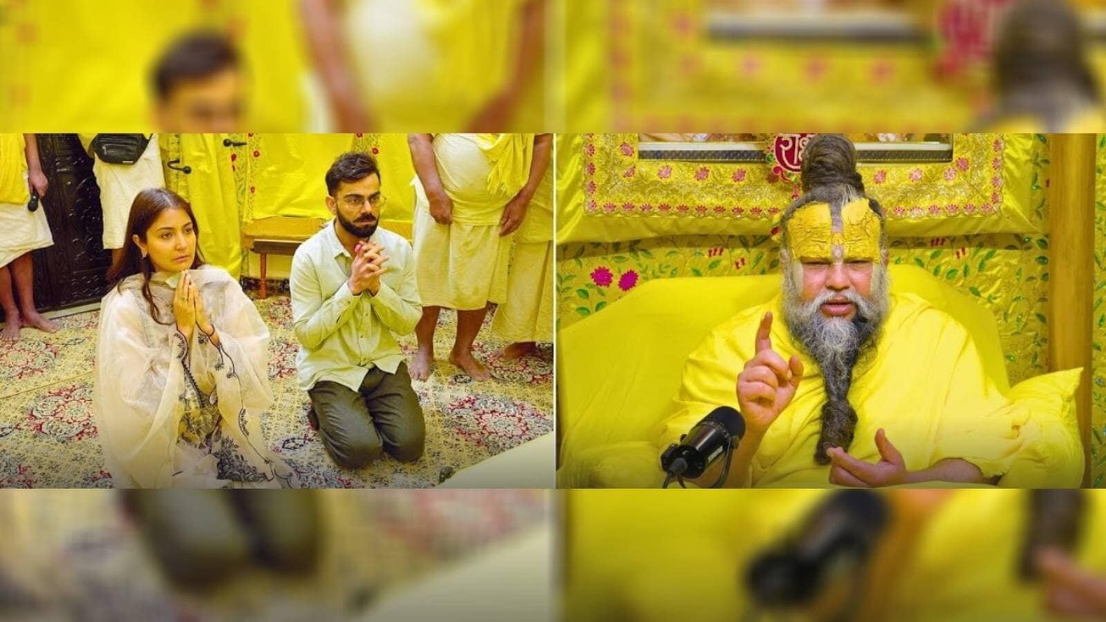 Bollywood Celebrities in Premanand Maharaj Ashram - Source : Social media