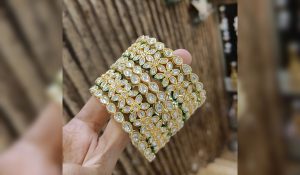 silk thread kundan bangles design