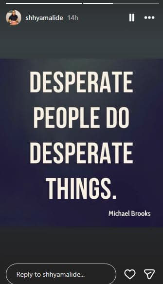 Ex Wife Cryptic Post