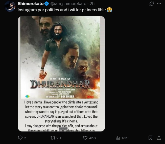 Hrithik Roshan Dhurandhar Movie( Source: Social Media)