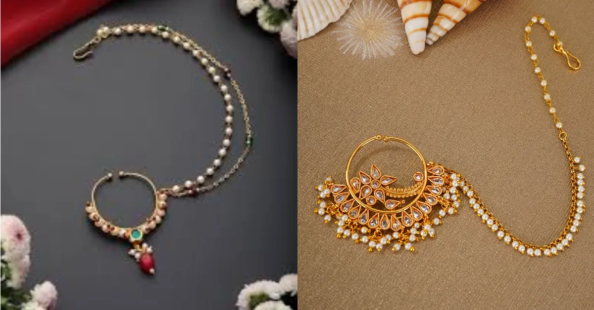 Bridal Gold Nath Designs
