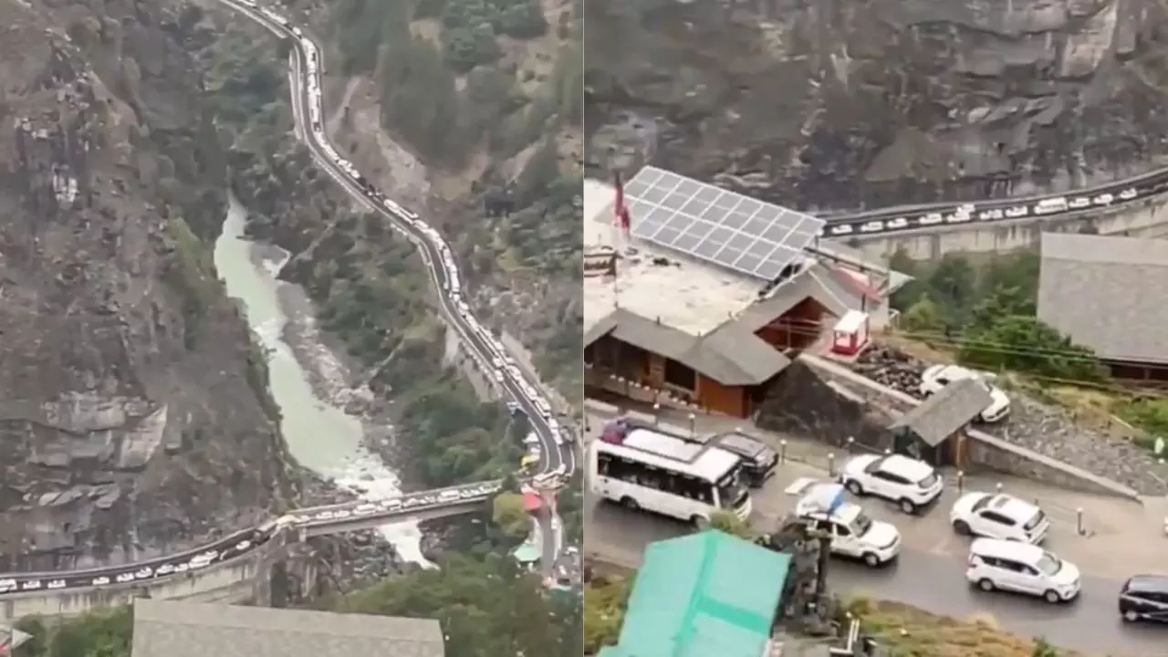 Joshimath Traffic Jam on Weekend (credit-sm)