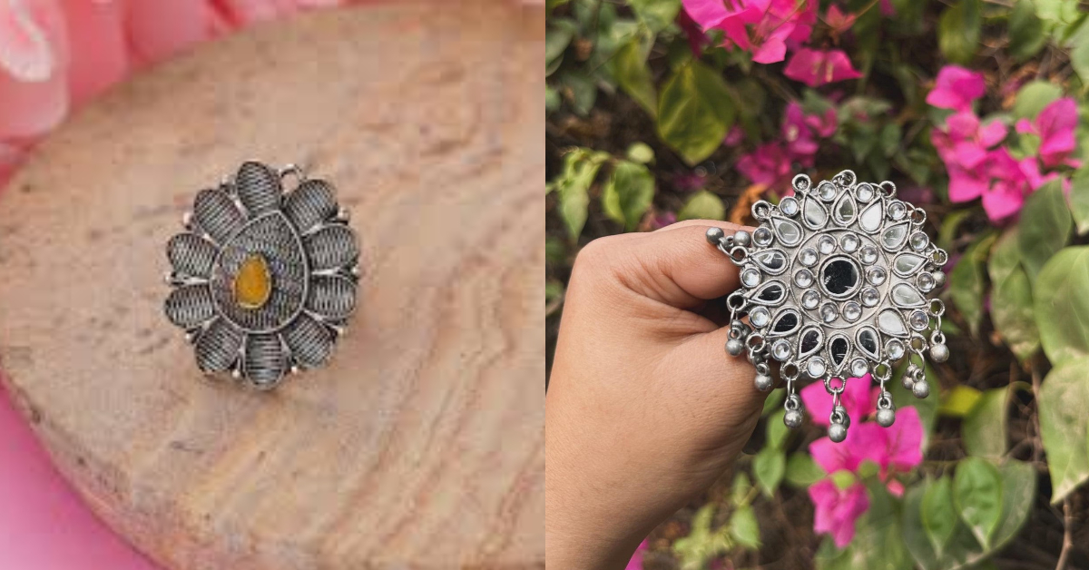 Oxidised Ring Designs For Women