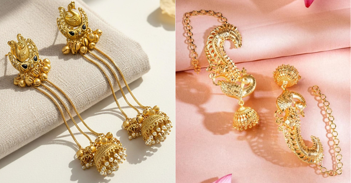 Gold Peacock Shape Earrings( Source: Social Media)