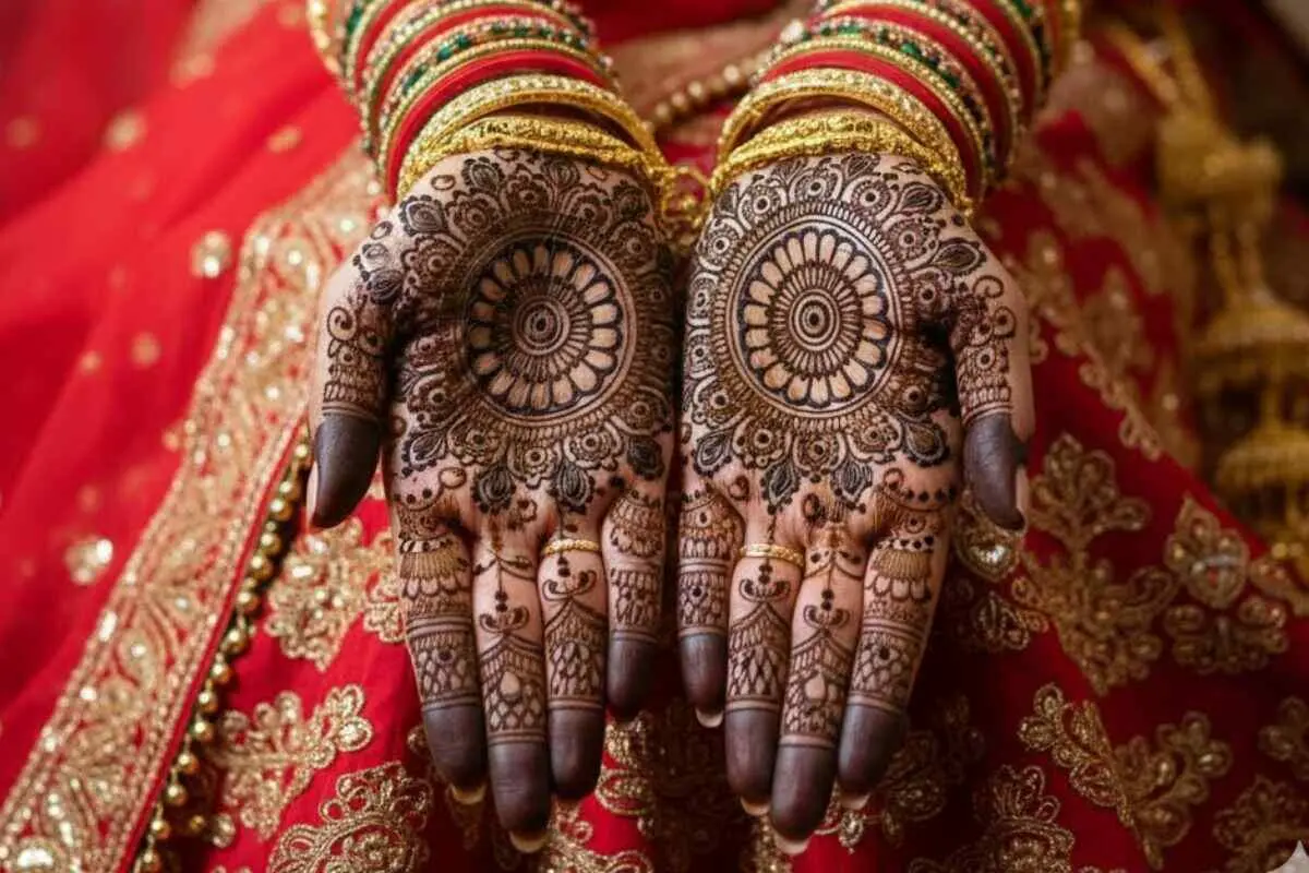 Easy Ghewar Mehndi Designs