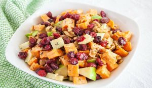 Healthy roasted sweet potato salad