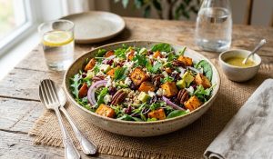 High protein sweet potato salad
