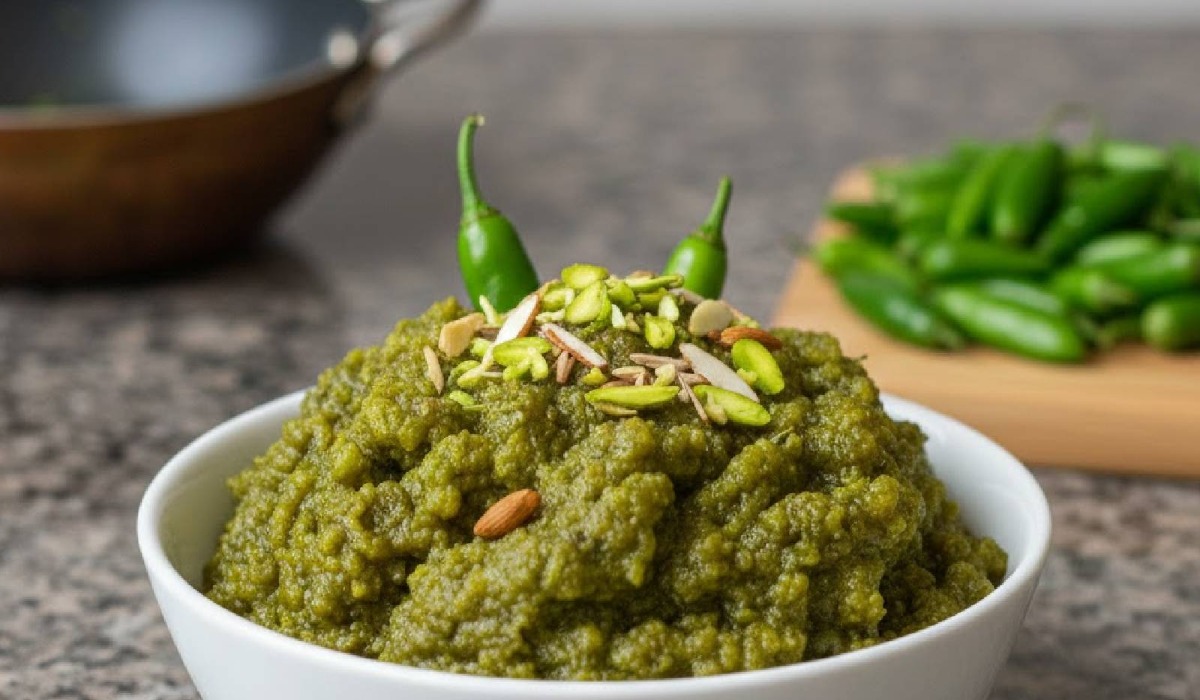  how to make green chili halwa