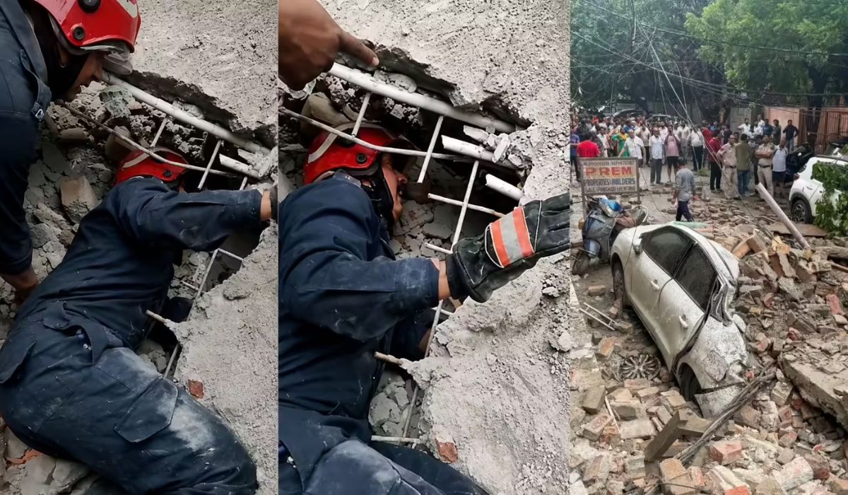 Rohini Sector 16 Building Collapse (credit social media )