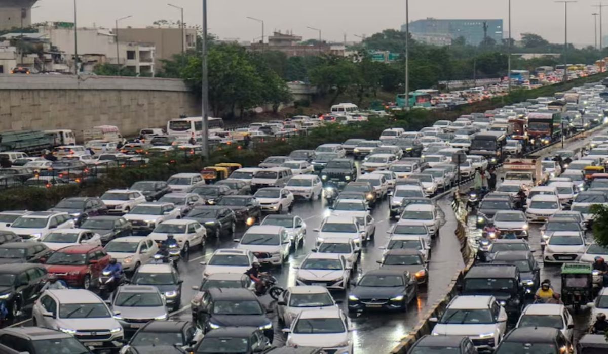 Gurugram Weather and Traffic Conditions (credit social media )