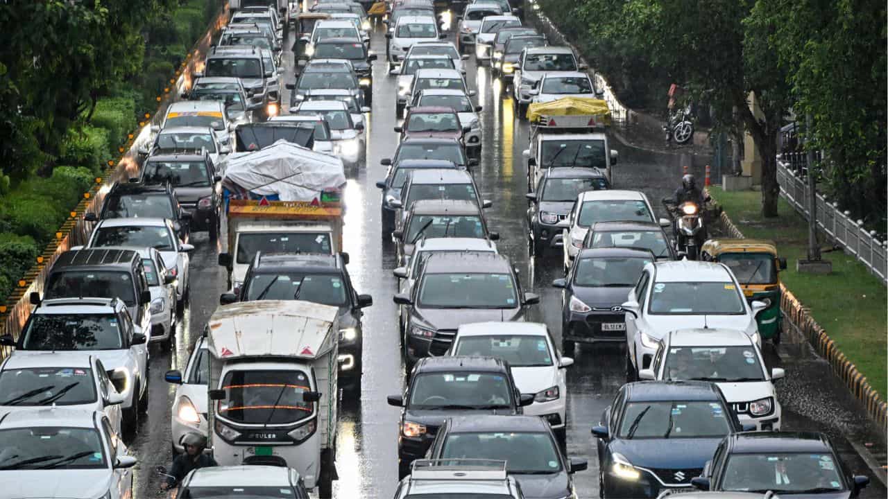 Gurugram Traffic Jam (credit social media )