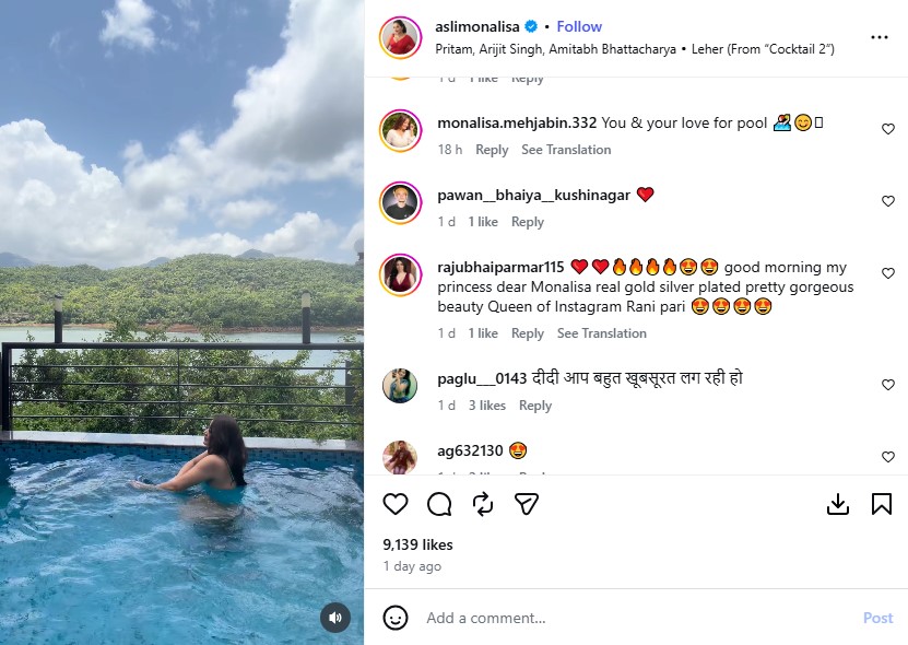 Bhojpuri actress Monalisa bikini photoshoot