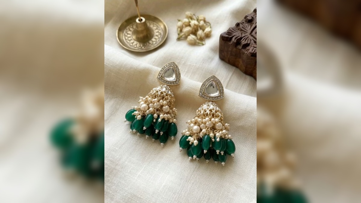 Green Jhumka Ideas for Sawan