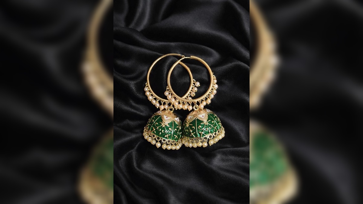 Green Jhumka Ideas for Sawan