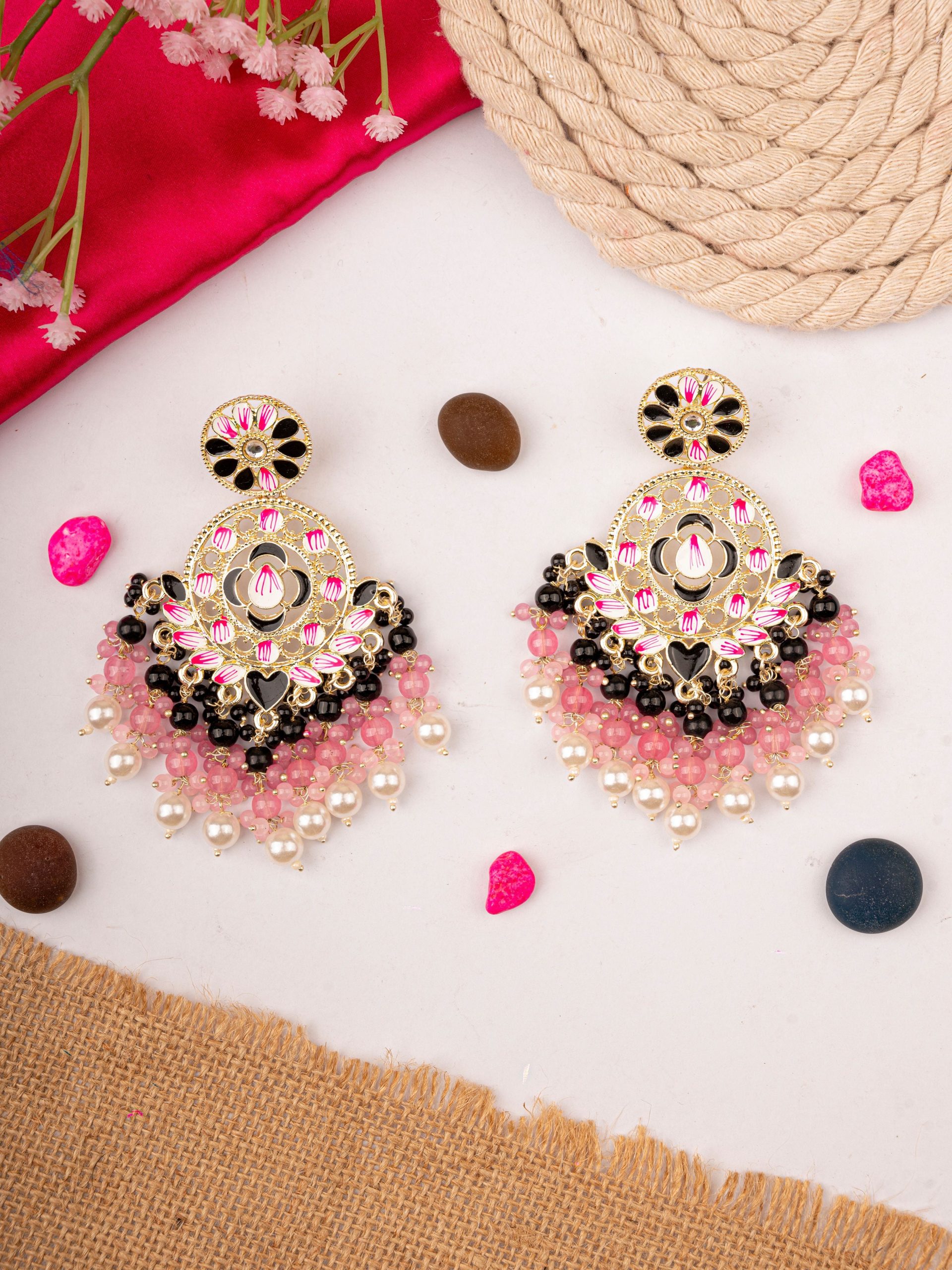 Meenakari Jhumka Designs For Janmashtami 2026( Source: Social Media)
