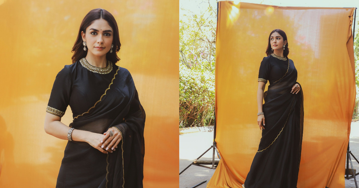 Mrunal Thakur Saree Look For Shivratri( Source: Social Media)