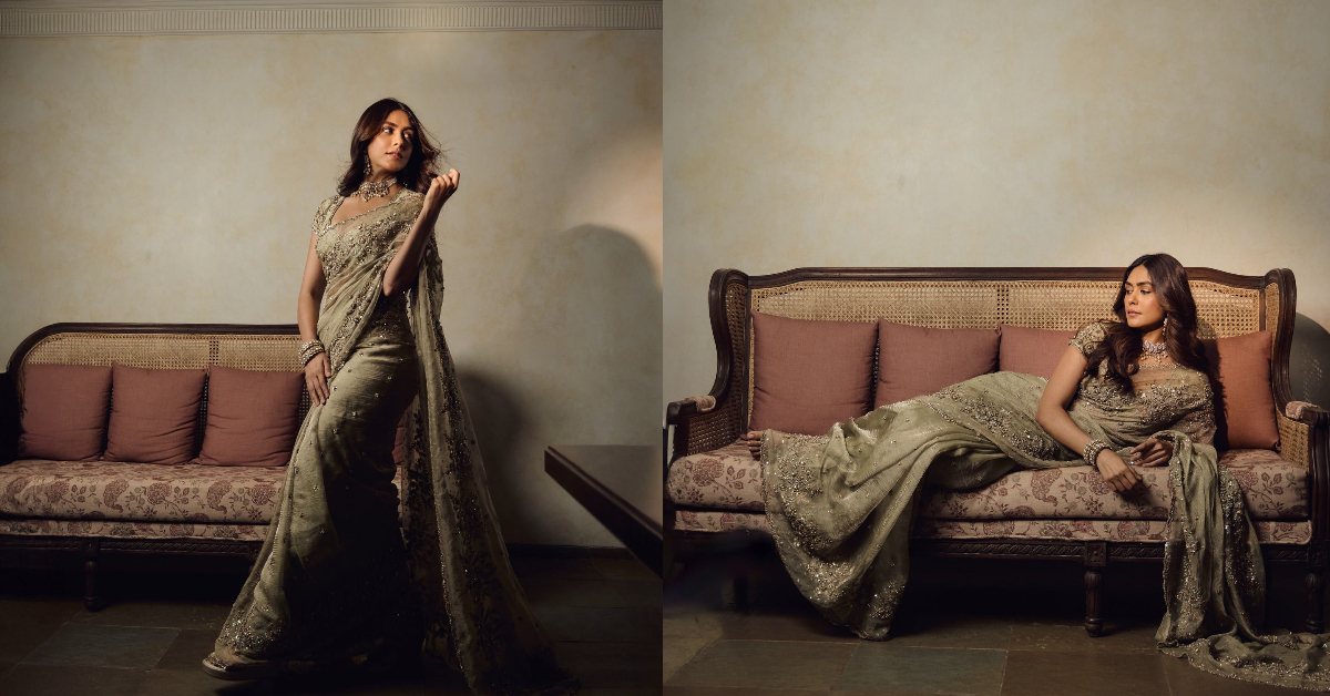 Mrunal Thakur Saree Look For Shivratri( Source: Social Media)