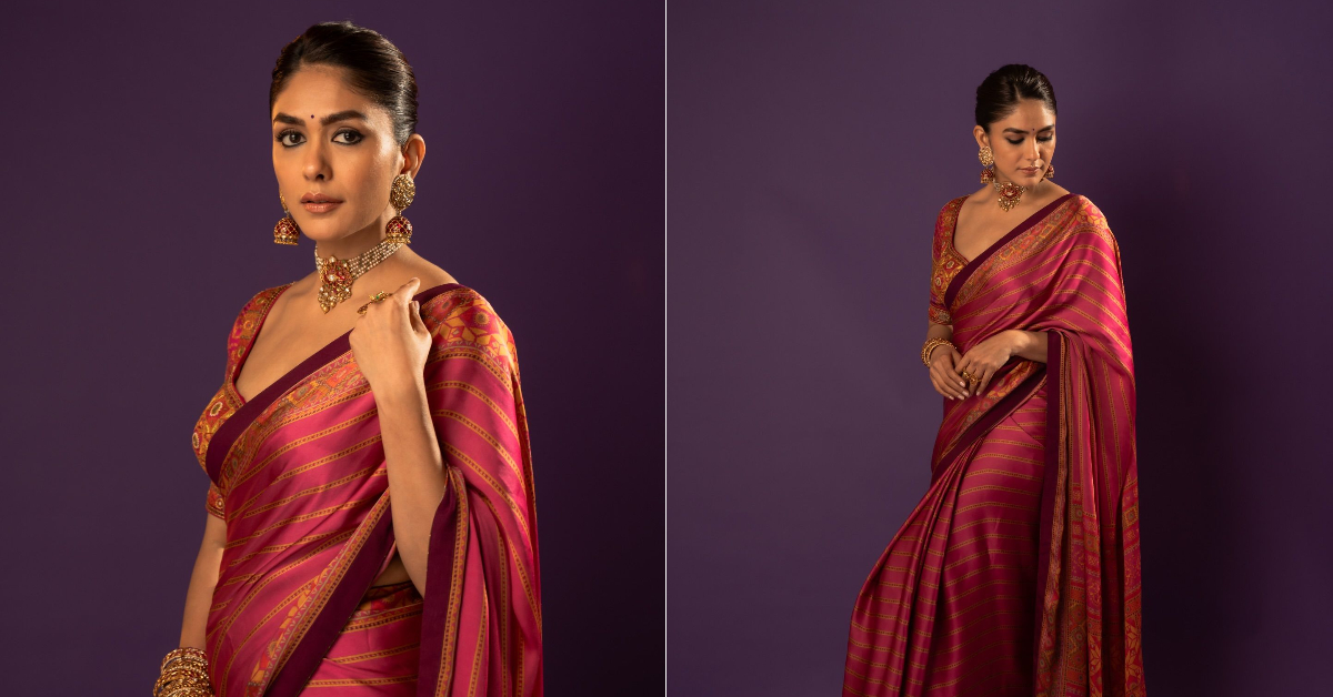 Mrunal Thakur Saree Look For Shivratri( Source: Social Media)