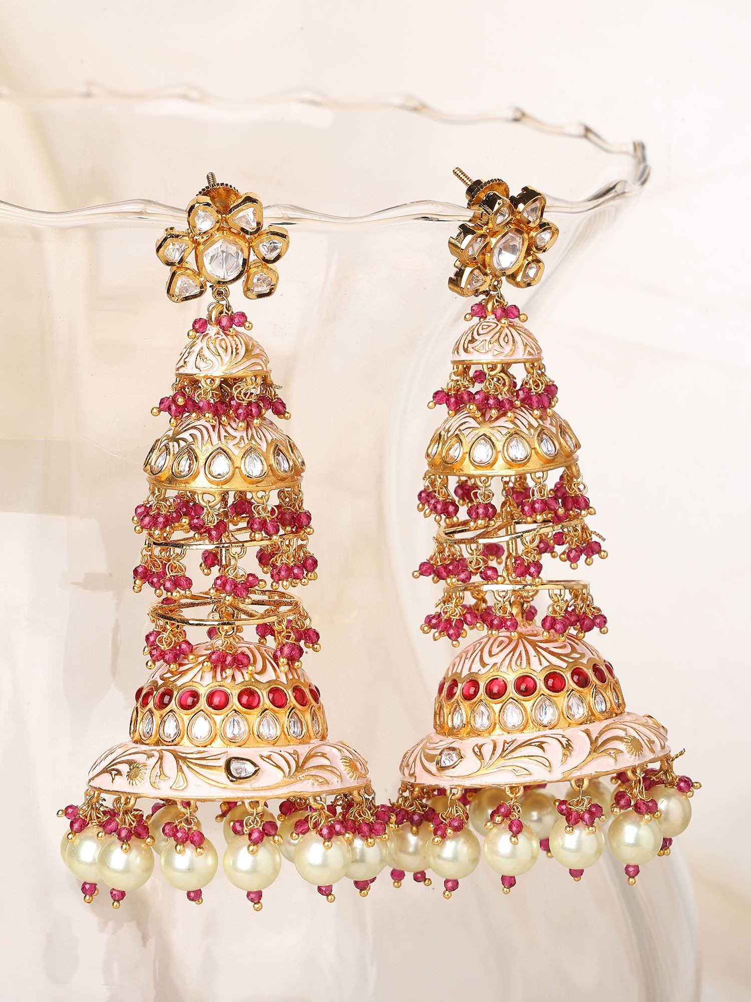 Meenakari Jhumka Designs For Janmashtami 2026( Source: Social Media)