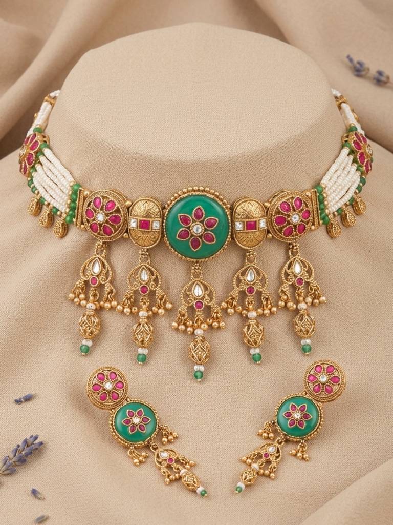 Latest Polki Jewellery Designs