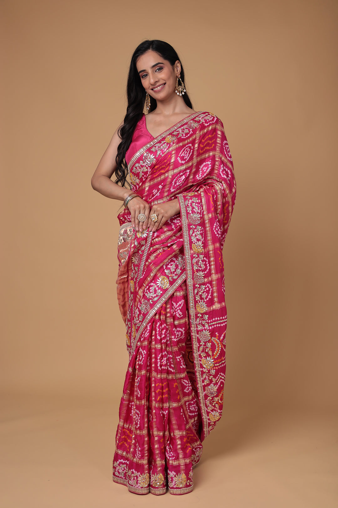 Latest Bandhani Saree Design For Hartalika Teej 2026( Source: Social Media)