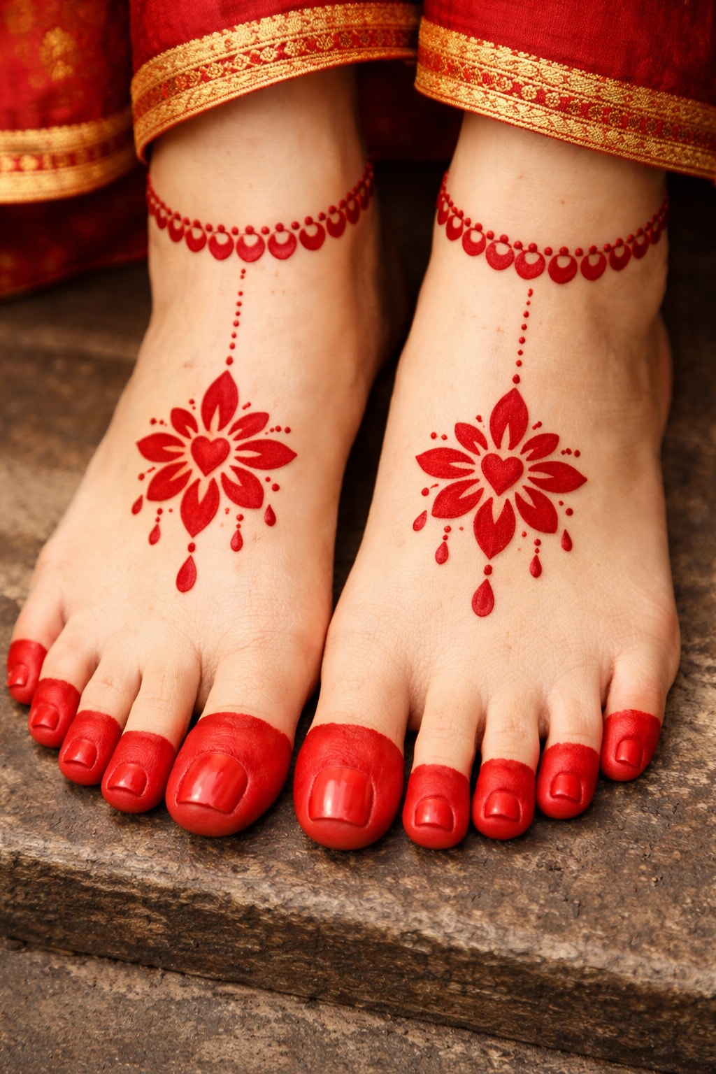 Radha Ashtami Traditional Alta Designs( Source: Social Media)
