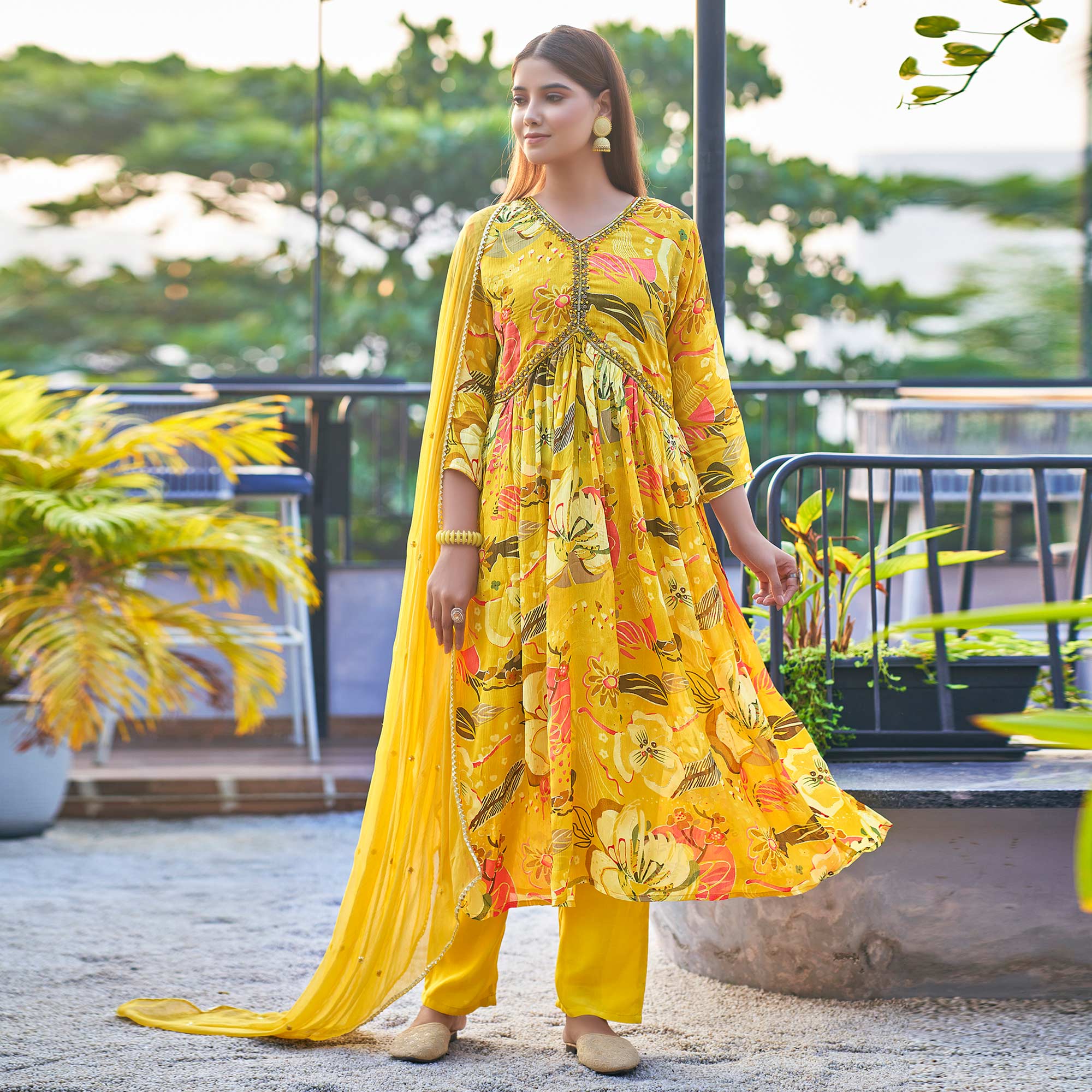 Yellow Suits Design For Janmashtami 2026( Source: Social Media)