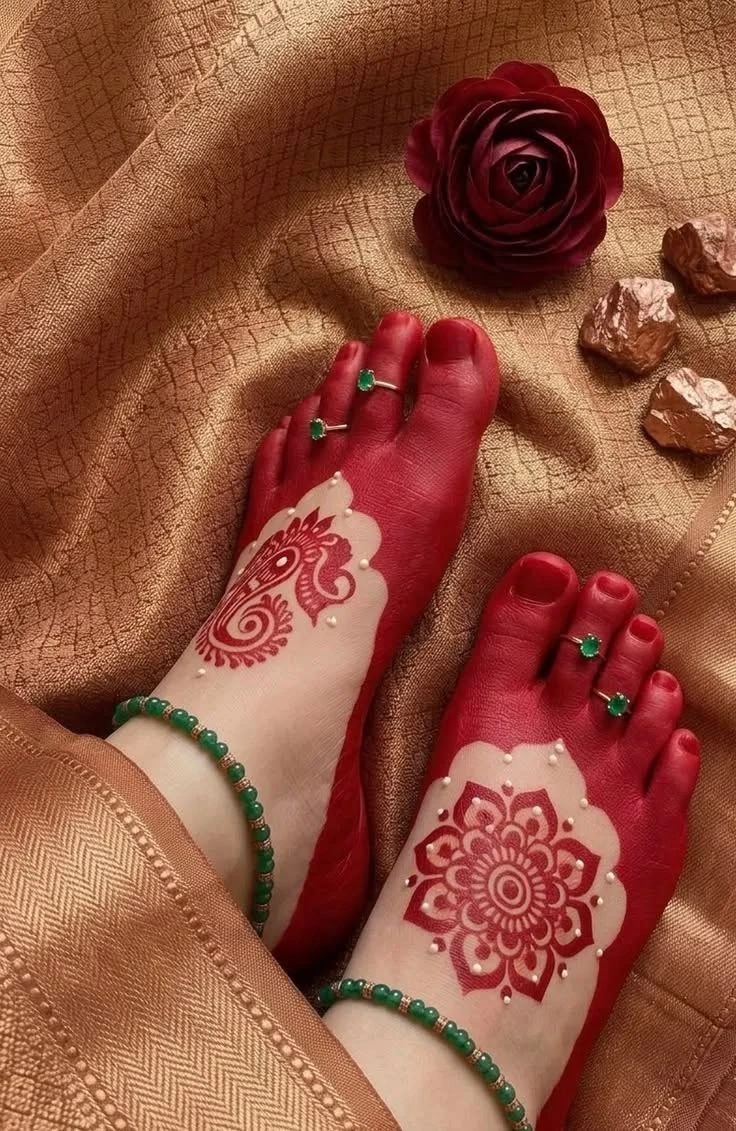 Radha Ashtami Traditional Alta Designs( Source: Social Media)