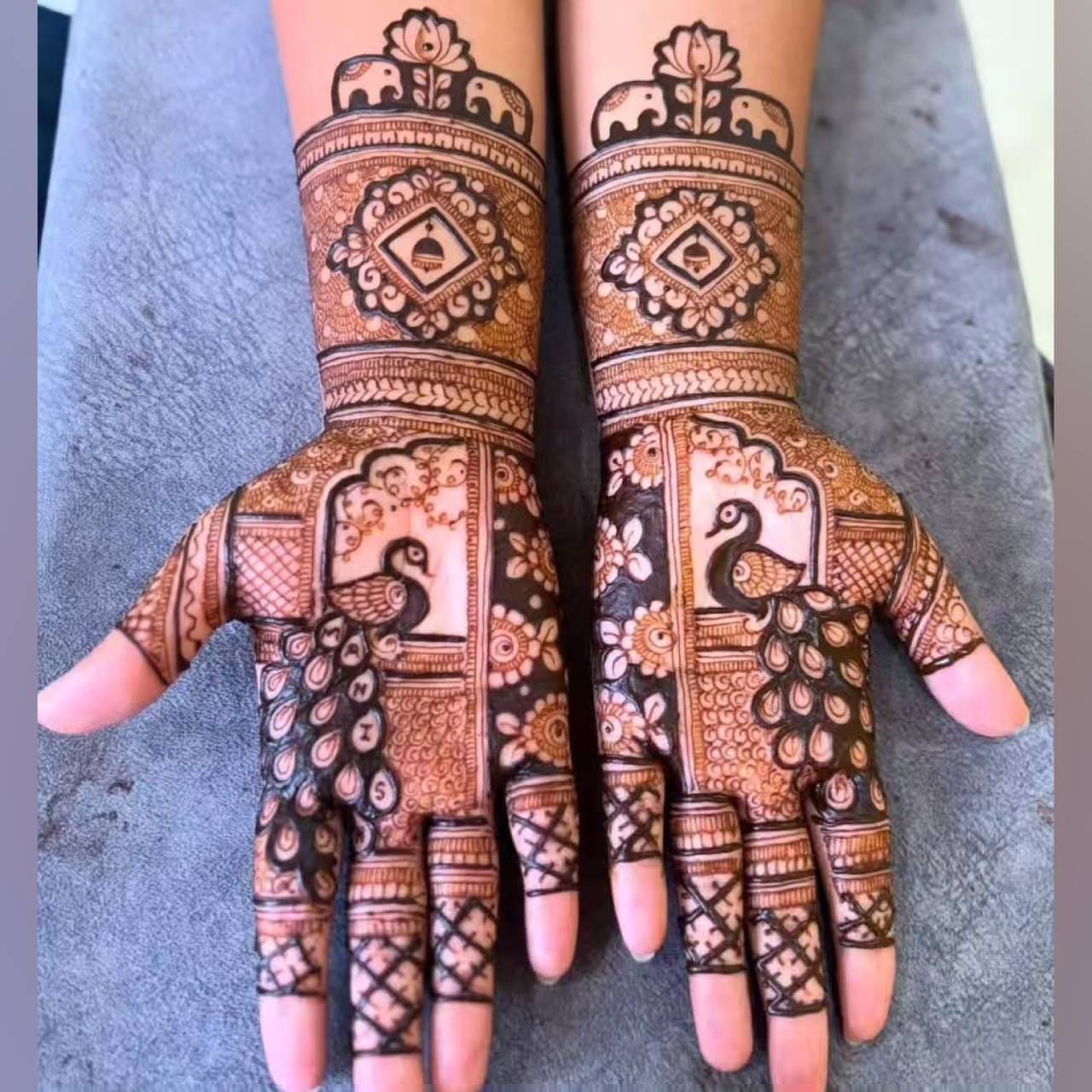 Mehndi design for Teej back hand