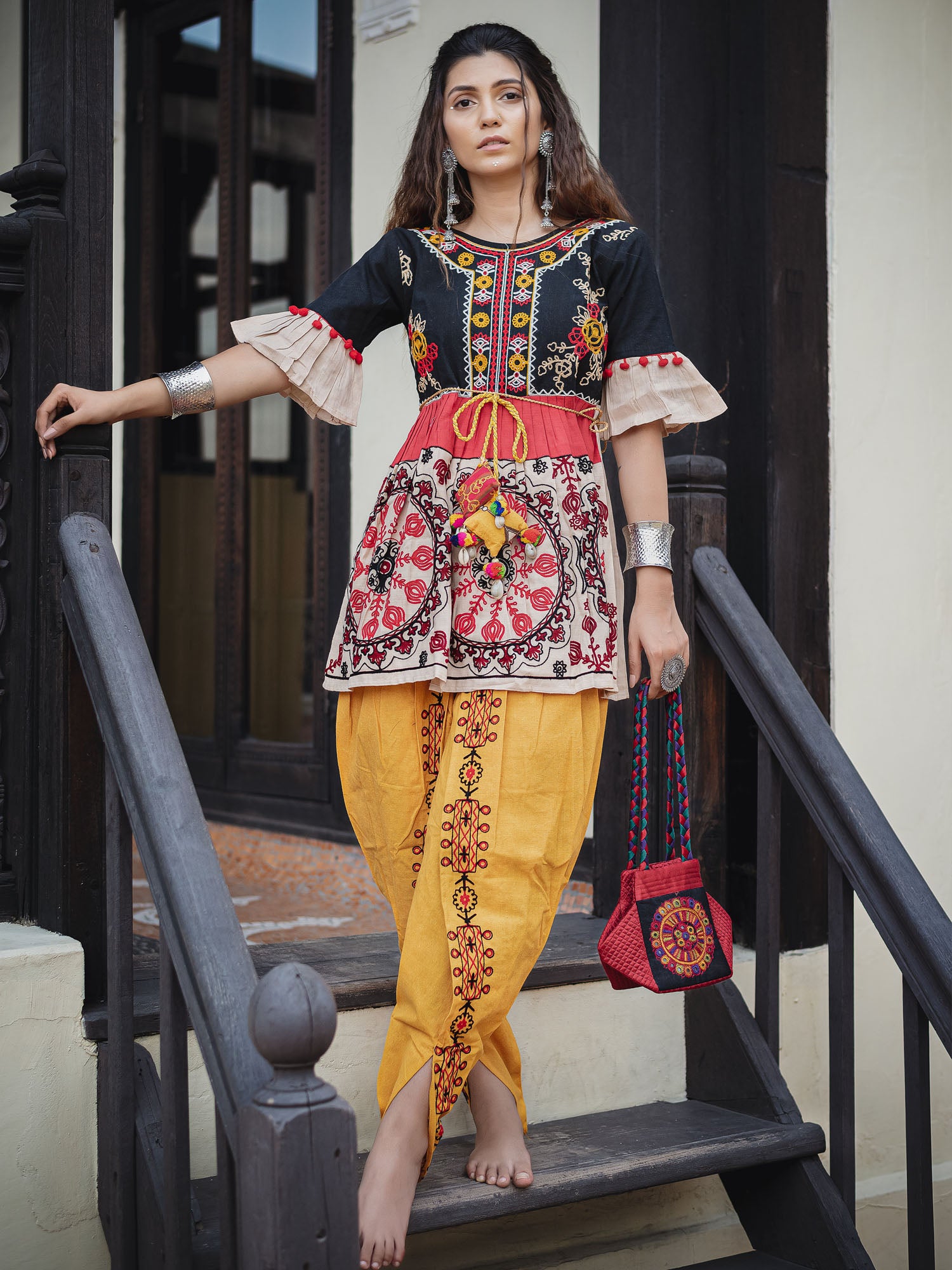 Gujarati Kedia Dhoti For Women( Source: Social Media)