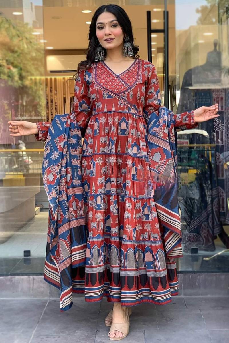 Latest Angrakha Suit Designs( Source: Social Media)